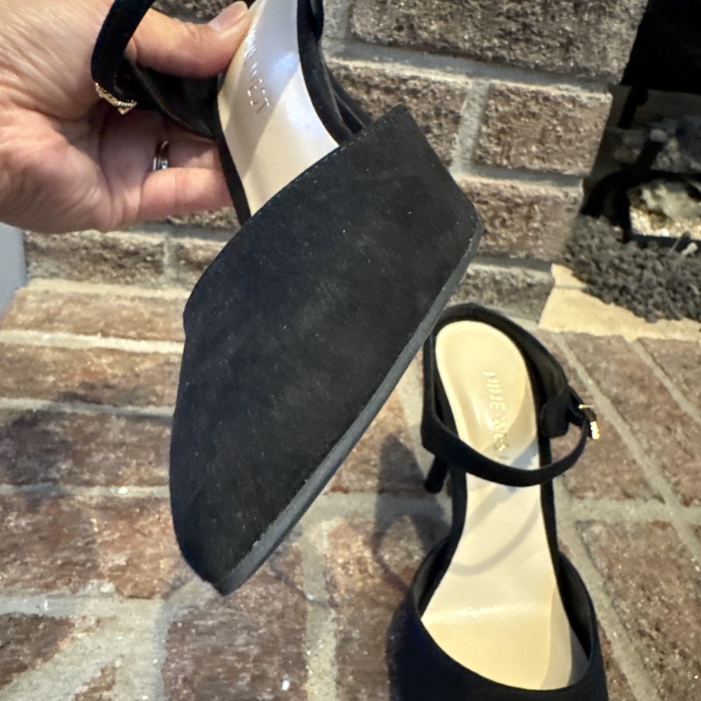 Nine West Women's Black Mary Jane Slip On Mule Heels Size 5.5 #543 - Picture 15 of 16